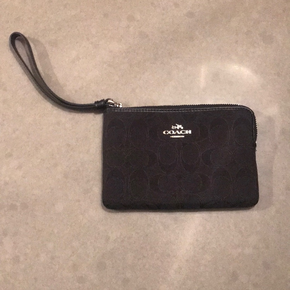 COACH Black Wristlet